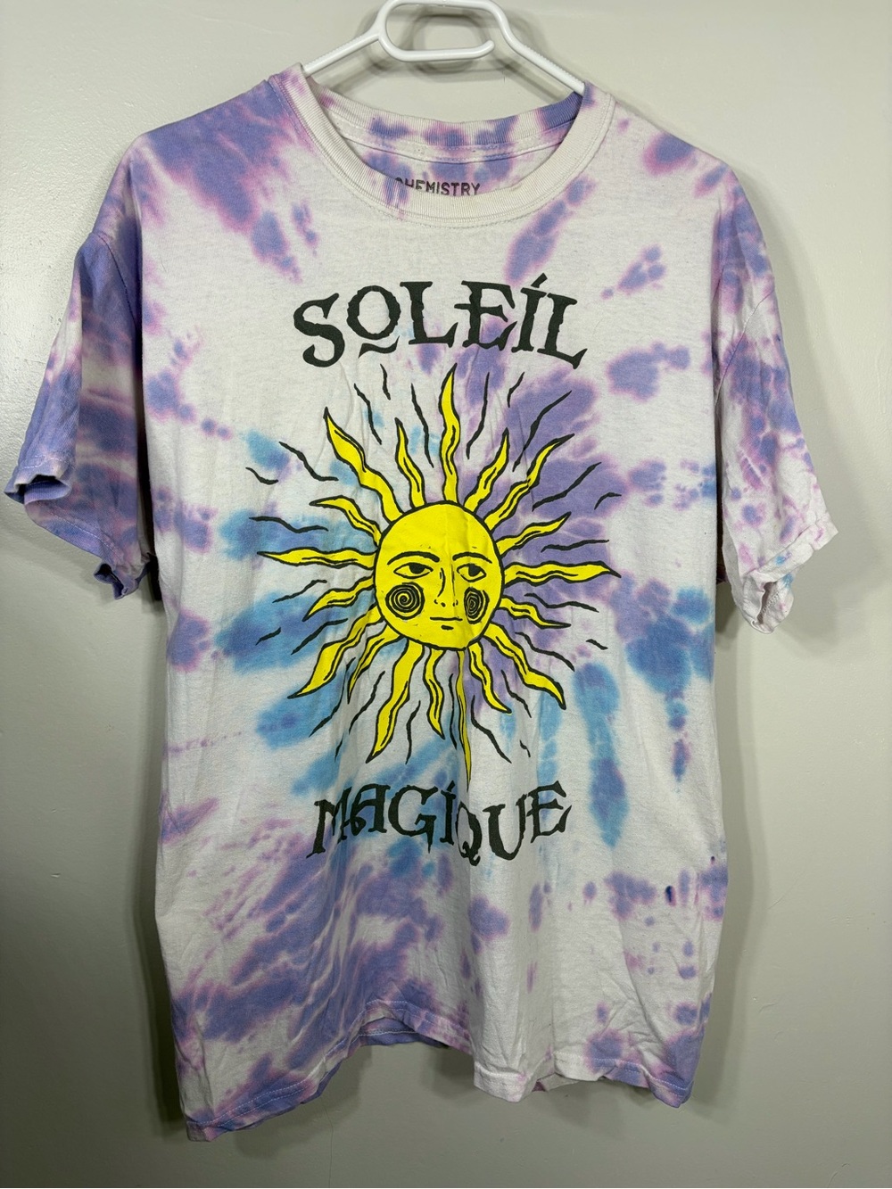 Chemistry Soleil Magique Tie Dye Graphic Tee Sun Shirt Large